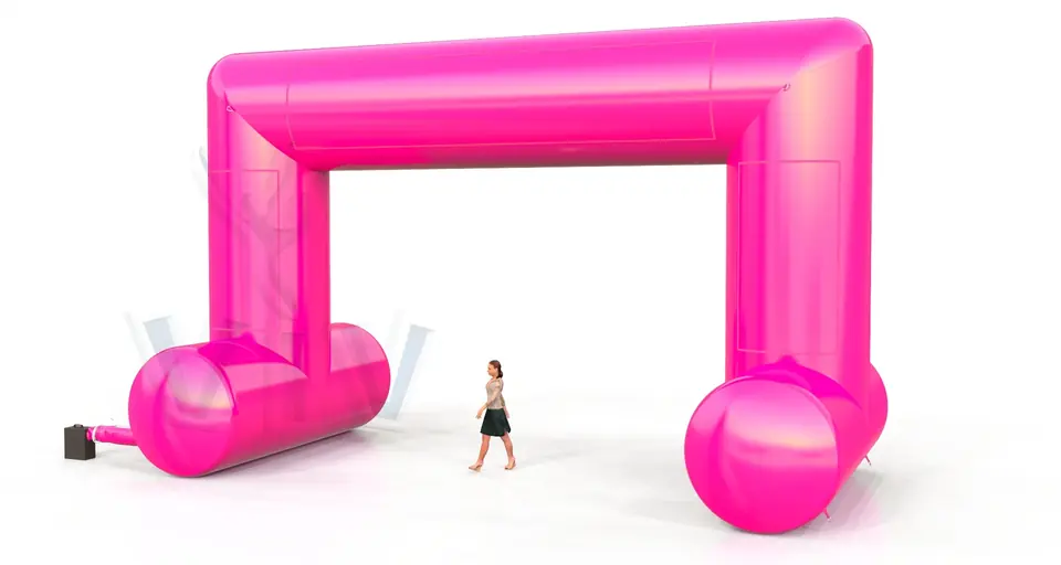 Rectangular self - standing gate 10 m commercial promotional inflatable gate