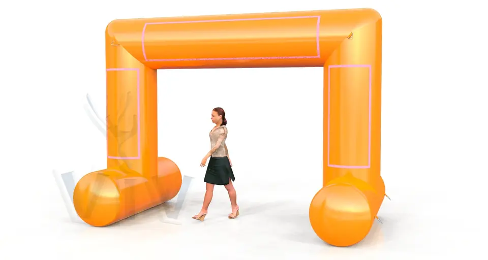 Rectangular Self - standing gate 4 m commercial promotional inflatable gate